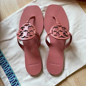 Tory Burch Miller Square Toe Sandal Sz 8